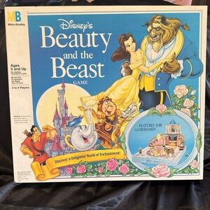 VINTAGE 1991 MB Disney Beauty and the Beast Board Game Complete - See Desc